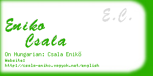 eniko csala business card